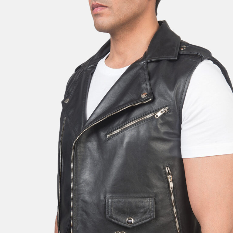 Mens Sullivan Black Leather Biker Vest_3784-9-1618226108279